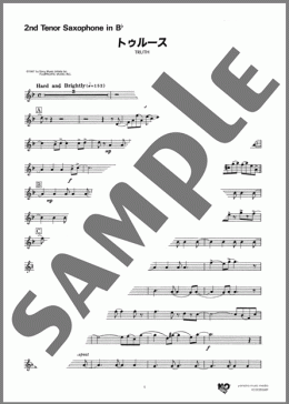 TRUTH(2nd Tenor Saxophone in B♭)(Masahiro Andoh)の吹奏楽パート楽譜のサンプル画像