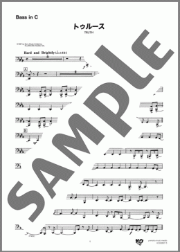 TRUTH(Bass in C)(Masahiro Andoh)の吹奏楽パート楽譜のサンプル画像