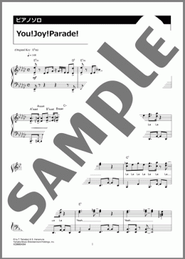 You!Joy!Parade!（M!LK）のピアノソロ、中級向け楽譜のサンプル画像