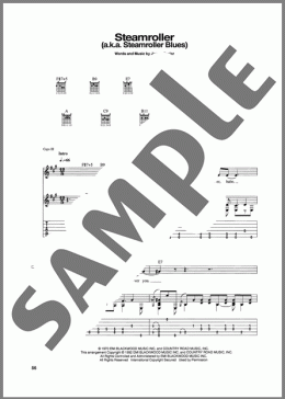 Steamroller (Steamroller Blues)（Billy Dean/James Taylor/Elvis Presley）のギターソロ楽譜のサンプル画像