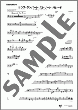 サウス・ランパート・ストリート・パレード(Euphonium)（Ray Bauduc/Bob Haggart）の吹奏楽パート、中級から上級向け楽譜のサンプル画像