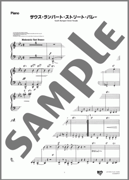 サウス・ランパート・ストリート・パレード(Piano)（Ray Bauduc/Bob Haggart）の吹奏楽パート、中級から上級向け楽譜のサンプル画像
