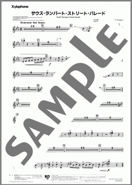 サウス・ランパート・ストリート・パレード(Xylophone)（Ray Bauduc/Bob Haggart）の吹奏楽パート、中級から上級向け楽譜のサンプル画像