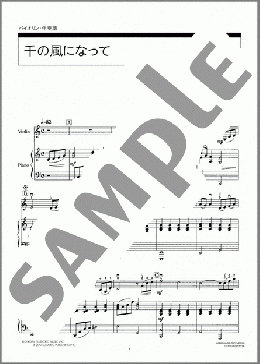 千の風になって(新井 満) 楽譜 バイオリン 初級 ダウンロード 定額サブスク