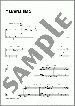 TAKARAJIMA(THE SQUARE) 楽譜 ピアノ（ソロ） 初級 ダウンロード