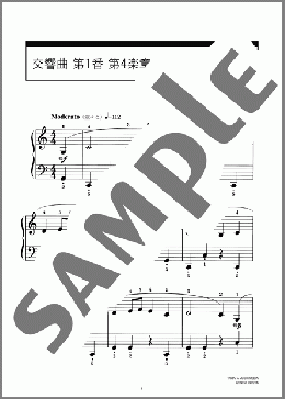 交響曲 第1番 第4楽章(Johannes Brahms) 楽譜 ピアノ（ソロ） 初級 ダウンロード 定額サブスク