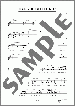 CAN YOU CELEBRATE?(安室 奈美恵) 楽譜 メロディ ダウンロード