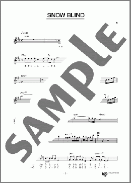SNOW BLIND(野猿) 楽譜 メロディ ダウンロード