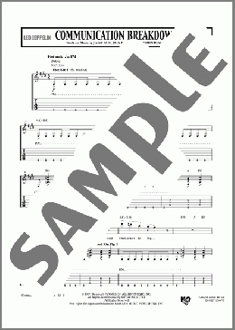 COMMUNICATION BREAKDOWN(Led Zeppelin) 楽譜 ギター（弾き語り） ダウンロード 定額サブスク