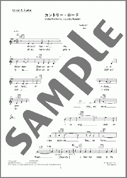 Take Me Home Country Roads(John Denver) 楽譜 ギター(弾き語り) 初級 ダウンロード