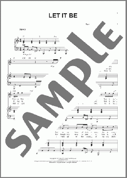 Let It Be(The Beatles) 楽譜 ピアノ & ボーカル ダウンロード