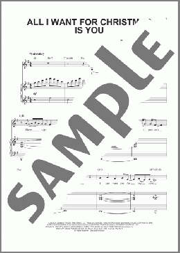 All I Want For Christmas Is You(Mariah Carey) 楽譜 ピアノ & ボーカル ダウンロード
