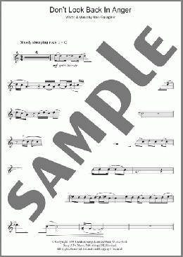 Don't Look Back In Anger(Oasis) 楽譜 バイオリン ダウンロード