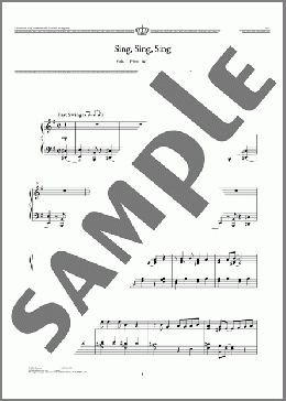 Sing, Sing, Sing(Louis Prima) 楽譜 ピアノ(ソロ) 中~上級 ダウンロード