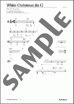White Christmas (in C / 原曲キー)(Irving Berlin) 楽譜 メロディ 中級 ダウンロード