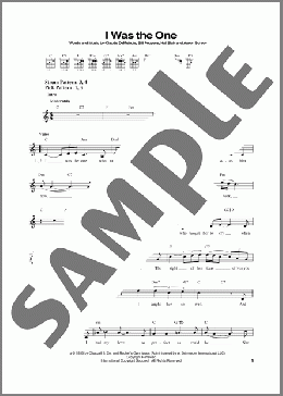 I Was The One(Elvis Presley)のメロディ楽譜のサンプル画像