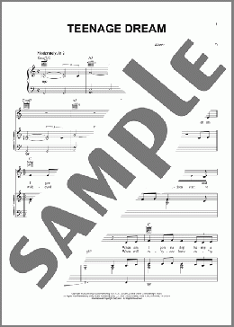 teenage dream(Olivia Rodrigo)のピアノ & ボーカル & ギター楽譜のサンプル画像