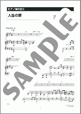 人生の扉(竹内 まりや) 楽譜 ピアノ(弾き語り) 中級 ダウンロード 定額サブスク